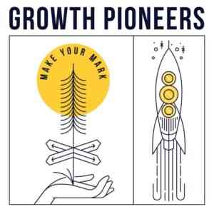 inline illustration of a rocket and a hand holding a tree with text "Make Your Mark"